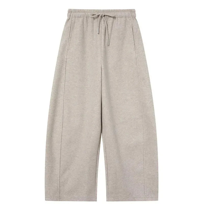 Women's Wide-Leg Culottes with Elastic Waist Drawstring