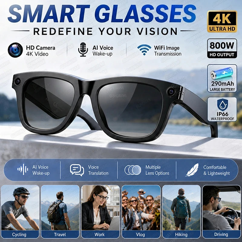 W610T Camera Smart Glasses with AI Translation | Braviixx