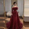 Off-Shoulder Mermaid Evening Dress | Floral Appliqué | Braviixx