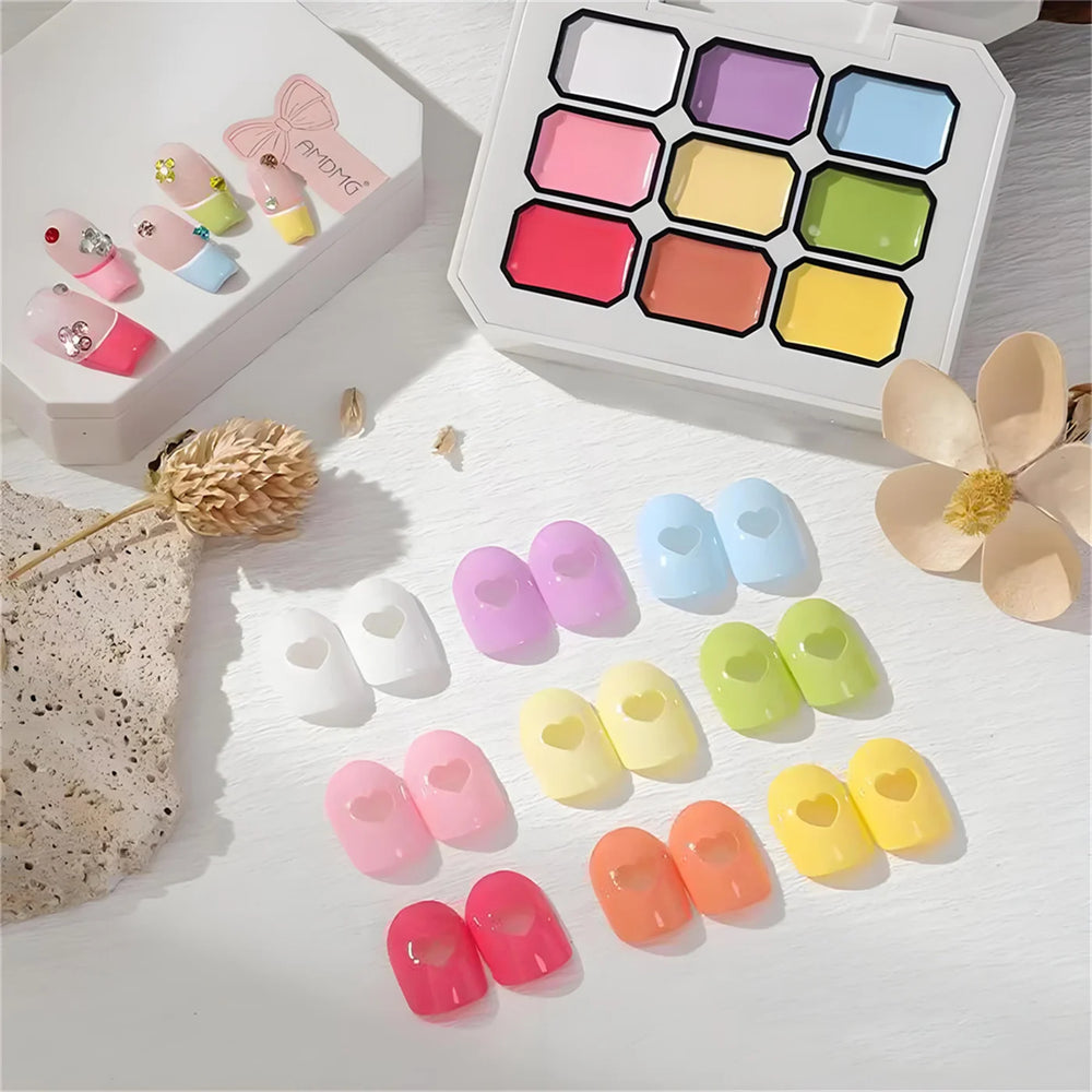 9-Grid Solid Nail Art Gel Palette | Braviixx