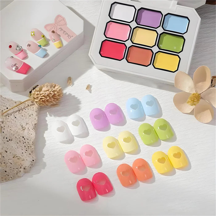 9-Grid Solid Nail Art Gel Palette | Braviixx
