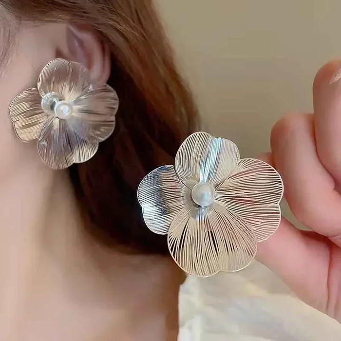 premium stainless steel statement pearl jewelry Women's earrings fashion cute earrings--Wholesale is supported