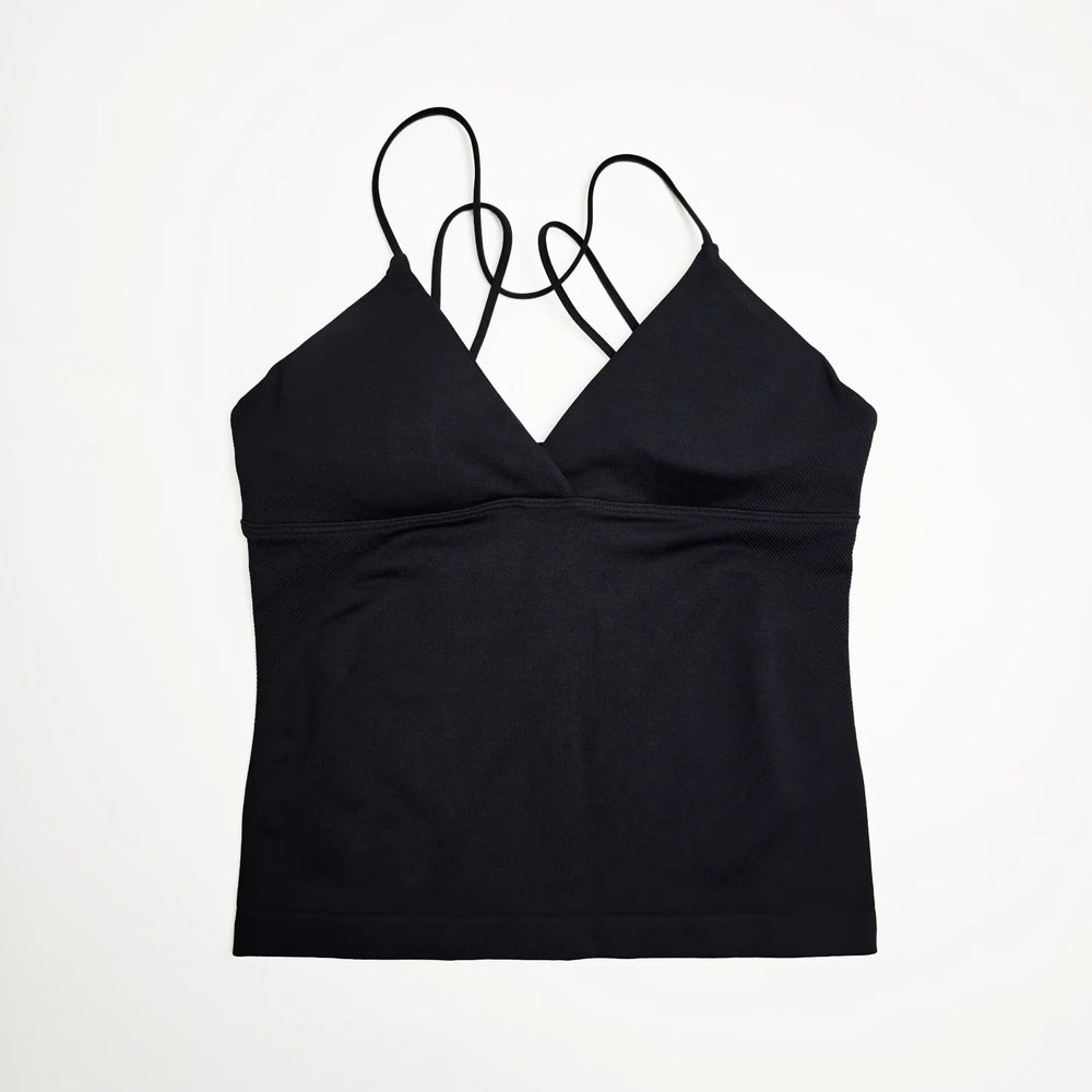 Women's Seamless Twist Front Longline Yoga Tank Top