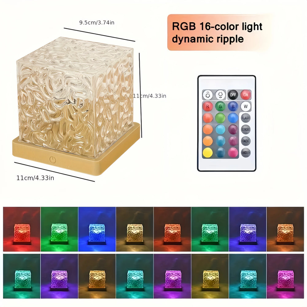 Water Ripple LED Projector Lamp | 16 Colours & USB Remote Control | Braviixx