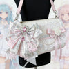 Handmade Crystal Pearl Angel Wing Bow Bag Charm