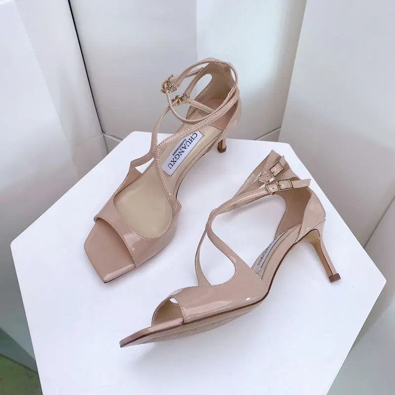 Luxury Sequined Gladiator Heels – Women's High Heel Sandals 2026