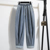 2026 Wide Leg Pants Women's Spring Autumn Retro Waed Denim Workwear Trousers High Waist Casual Versatile Plus Size Pants
