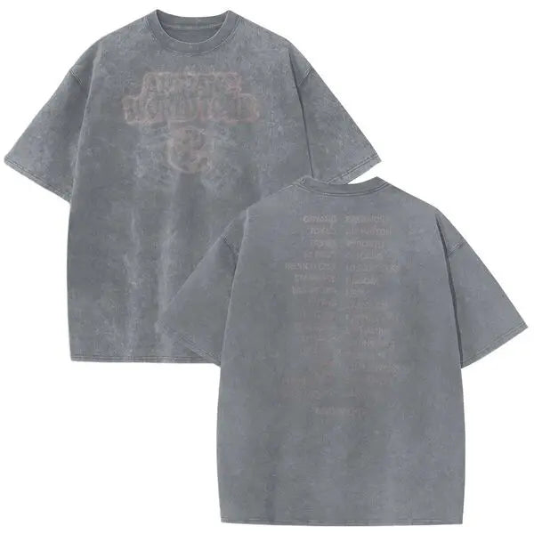 Pop Band 2026 Tour Concert T-shirts Women Men Short Sleeve 100% Cotton Washed Tshirts for Fan Gifts