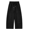 Women's Wide-Leg Culottes with Elastic Waist Drawstring