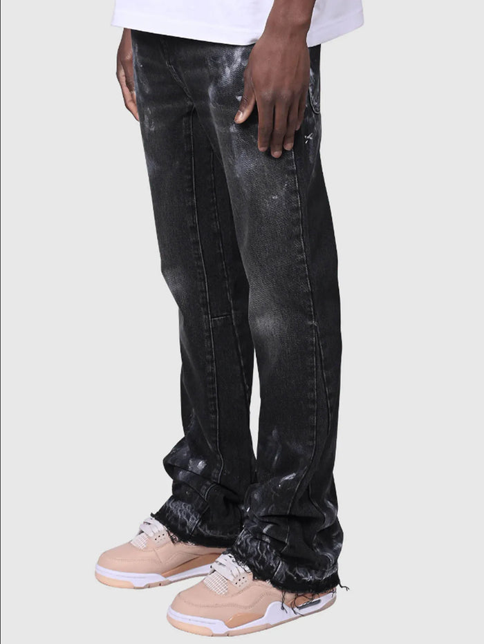 2025 Jeans Men Vintage Straight Pants Mid Waist Stretch Distressed Washed Pockets Button Basics Trousers 2025 Streetwear Denims
