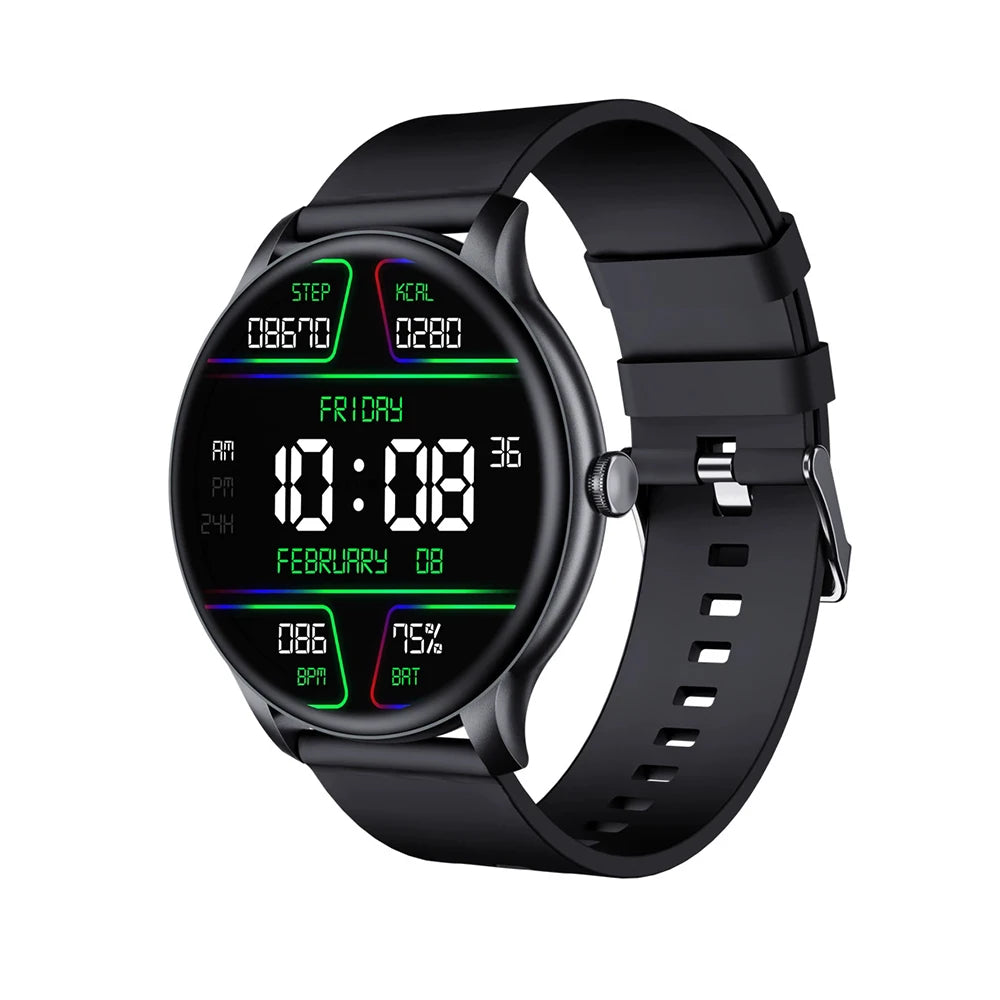 Round Smart Watch with Bluetooth Calling & Custom Watch Faces | Braviixx