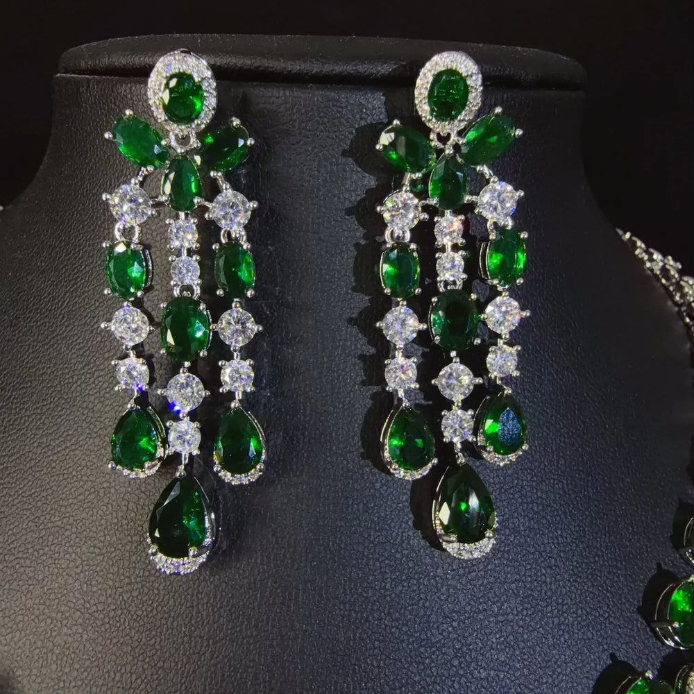 Statement Drop Necklace & Earrings Set | Braviixx