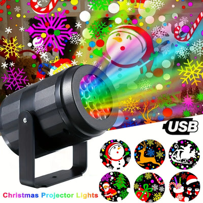 Christmas LED Projector | 16 Festive Patterns & USB Power | Braviixx