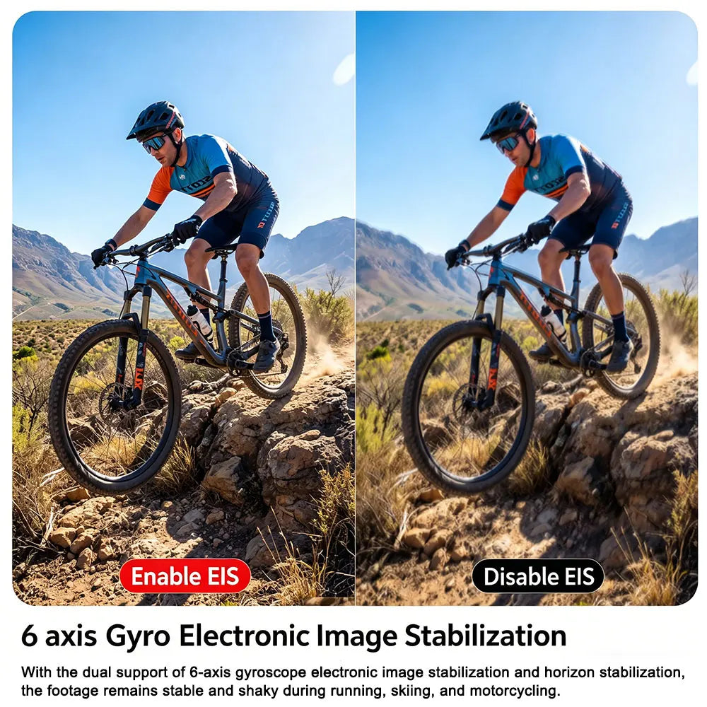 Dual-Screen Action Camera | Wi-Fi & 6-Axis Stabilization | Braviixx