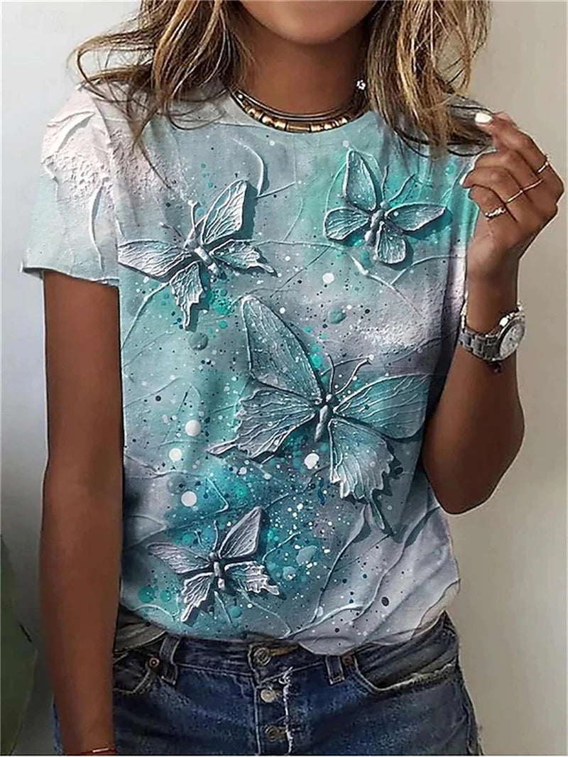 3D Print T-Shirt | Vintage Texture Casual Short Sleeve Tee | Braviixx