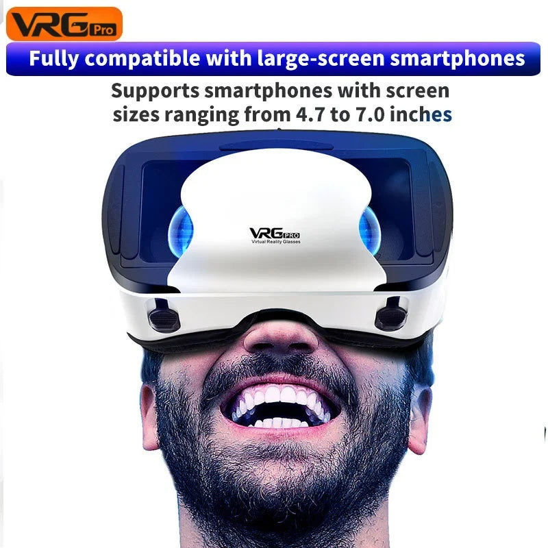 3D VR Glasses for Smartphones | Blue Light Lens VR Headset with Optional Gamepad | Braviixx