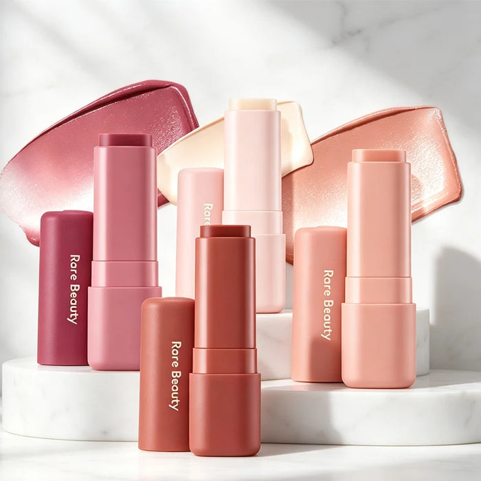 Butter Lip Balm & Plumping Liquid Blush | Lasting Moisture Hydrating Lip Gloss & Soft Cheek Colour