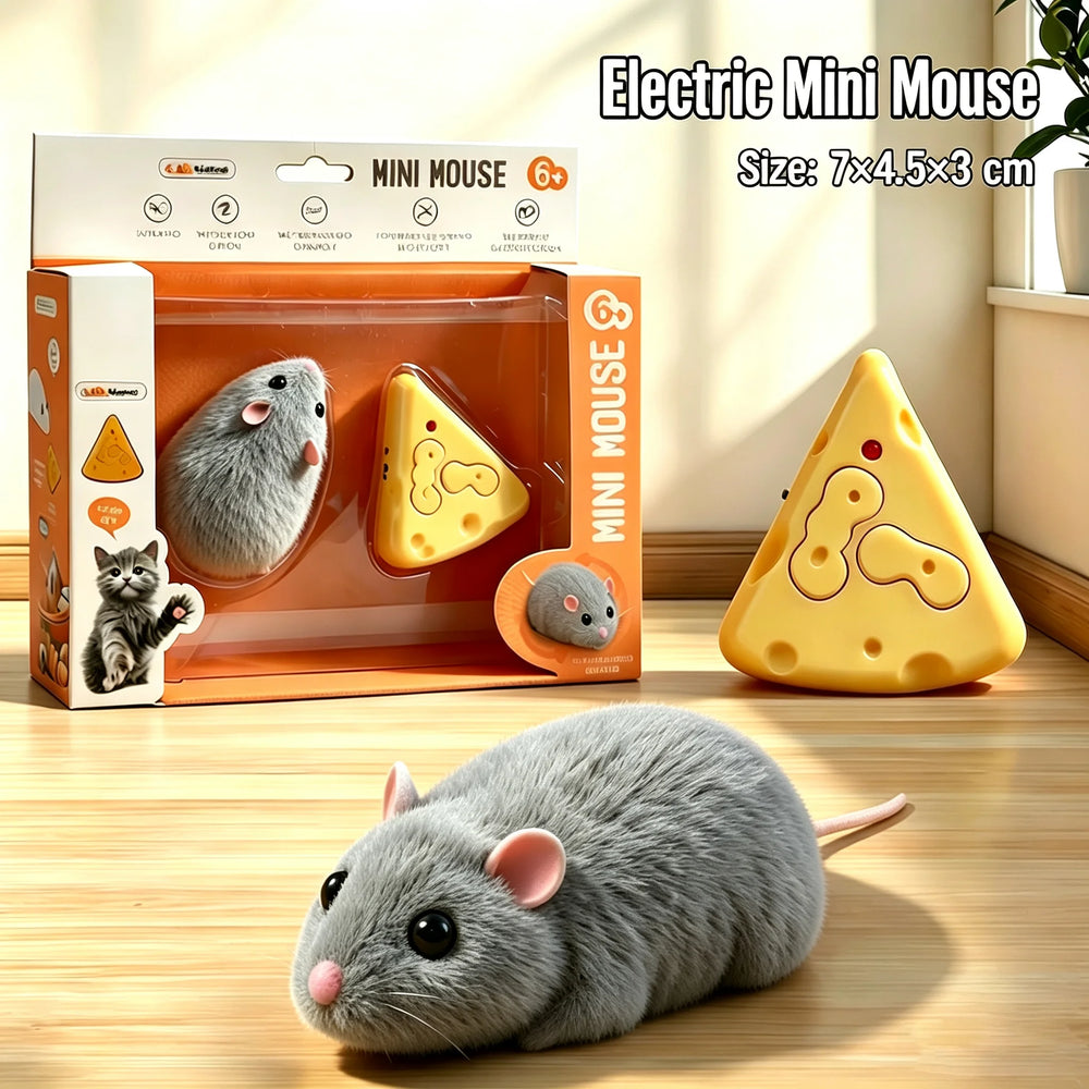 Remote Control Rat Toy, Electric Moving Simulation Mouse, Funny RC Vehicle Gift for Kids Cats Dogs Interactive Play