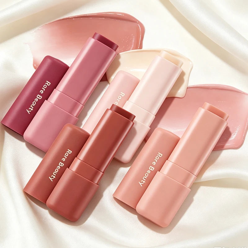 4-Colour Butter Lip Balm & Glitter Liquid Highlight Makeup | Moisturising Nourishing High Gloss Mirror Finish