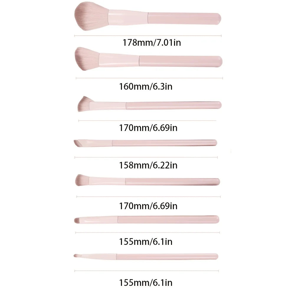 Makeup Brush Set for Beginners, Eye Shadow, Blush, Contour, Blend, Nose Shadow, Concealer, Complete Kit for New Users, Essential