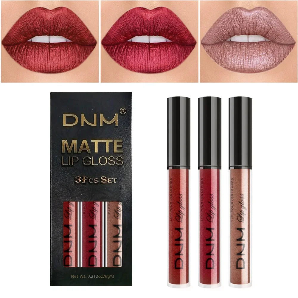 3-Piece Matte Liquid Lipstick Set | 10 Color Combinations | Braviixx