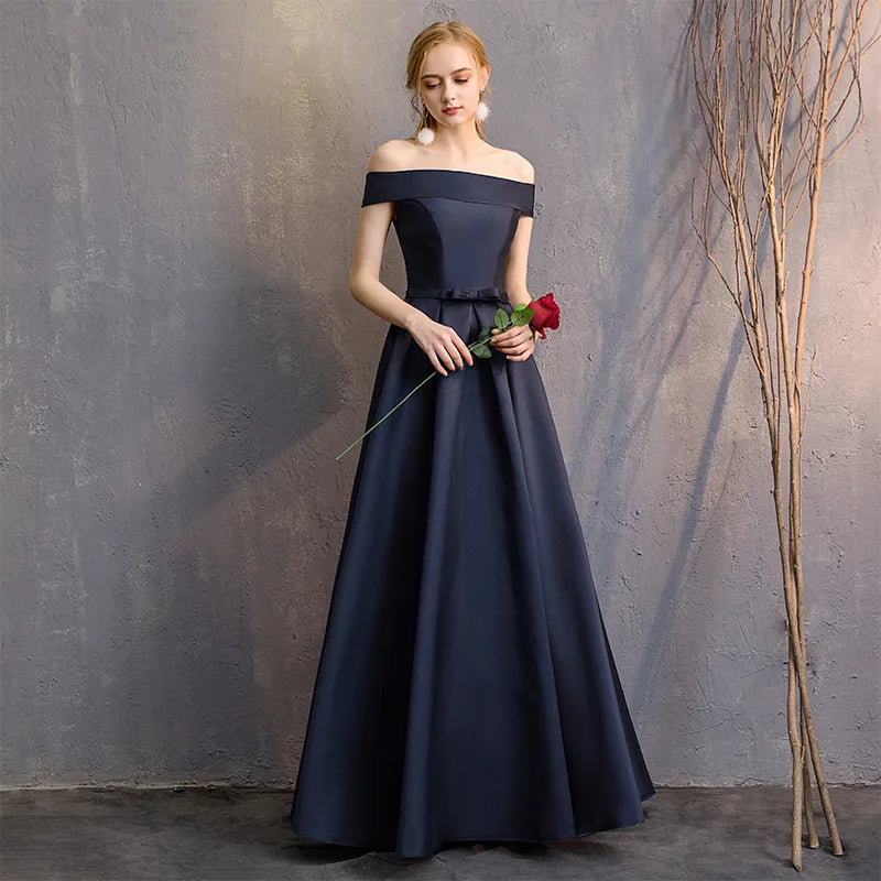 V-Neck Sleeveless Satin Ball Gown | Elegant Formal Bridesmaid & Prom Dress