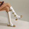 Knee-High Boots | Gold-Trim Knot Details | Braviixx
