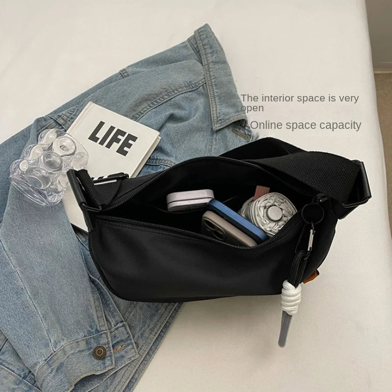 2026 New Fashion Crossbody Bag Simple Wide Shoulder Strap Design Single Shoulder Bag Original Style Commuting Dumpling Women Bag