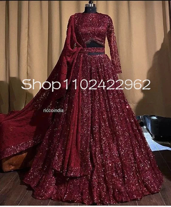 Two-Piece Bridal Outfit | Long-Sleeve Lace A-Line | Braviixx