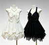Gothic Retro Sweet Bud Mini Dress Women Harajuku Y2k Strap Dress Y2K Aesthetic Club Party Fashion Outfits