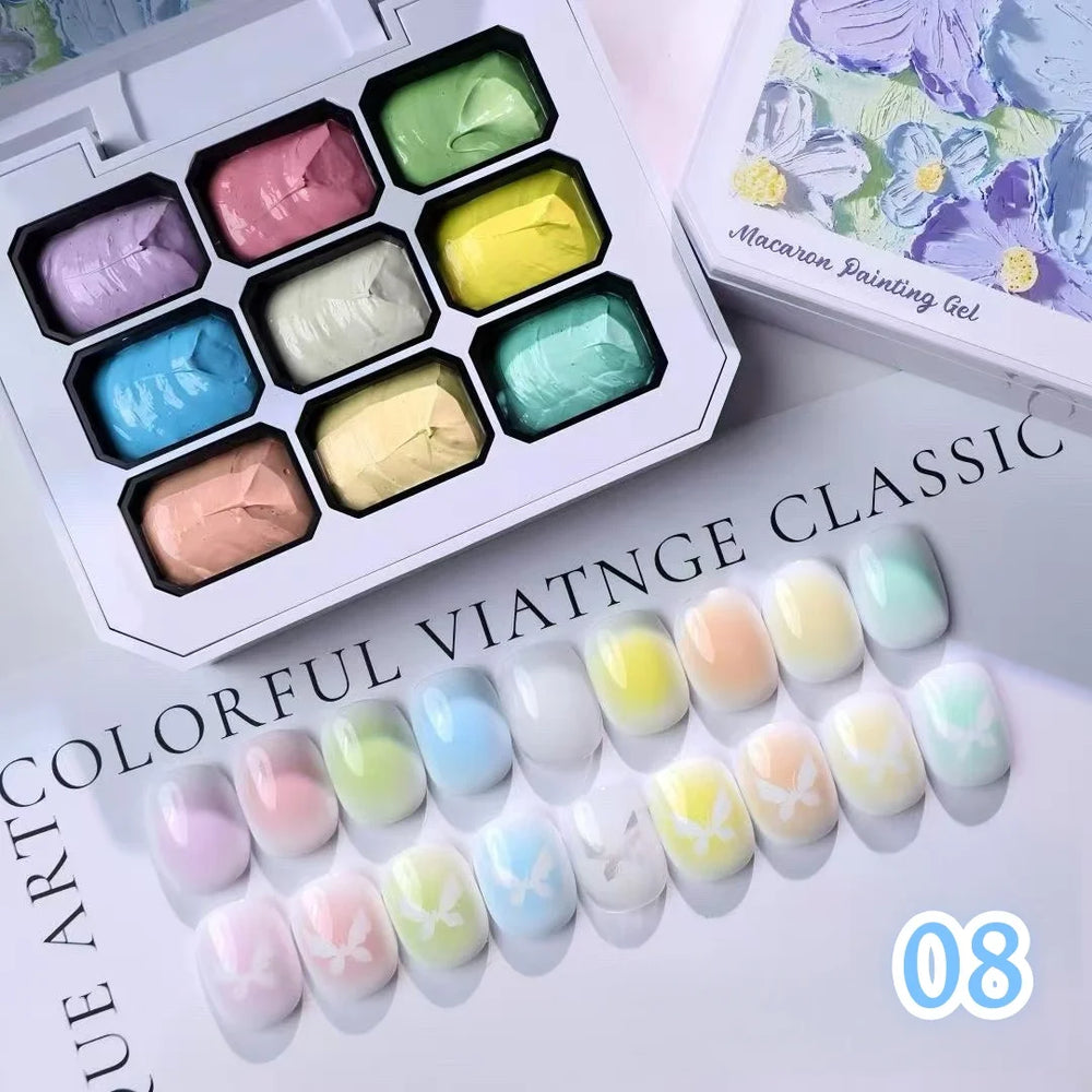 9-Color Solid Nail Polish Palette | Braviixx