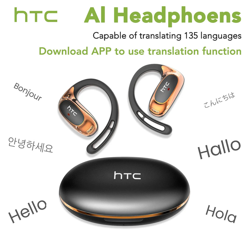 NE35 Open-Ear Bluetooth Earphones | Ear Hooks & Charging Case | Braviixx