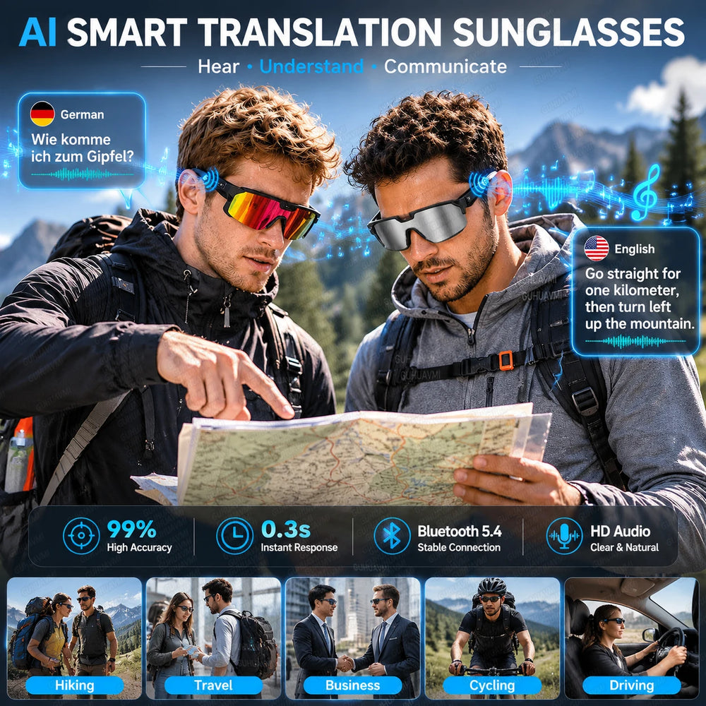 AI Camera Smart Glasses with Bluetooth Audio | Braviixx