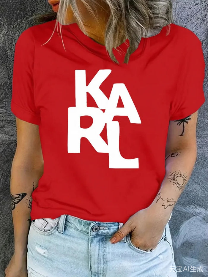 2026 Women's T-Shirt Letter Printing Short Sleeve Cotton Tees High Quality Luxury Brand T-shirt Summer Streetwear Y2k Tops