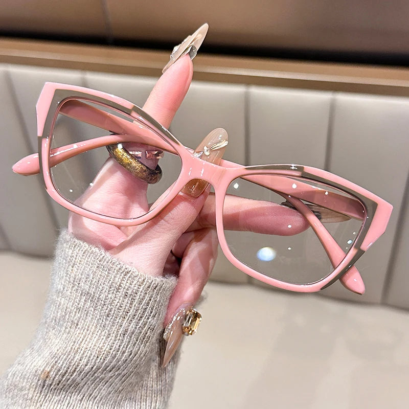 Women's Cat Eye Reading Glasses | Blue Light Blocking · Colour Block · Spring Hinge | +1.00 to +4.00 | Braviixx
