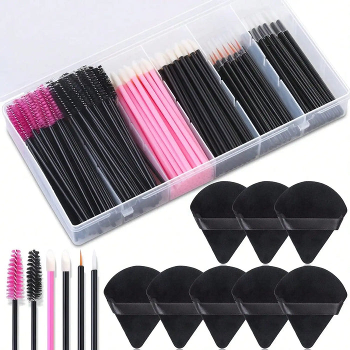 309-Piece Disposable Makeup Applicator Kit | Wands, Puffs & Beauty Tools | Braviixx