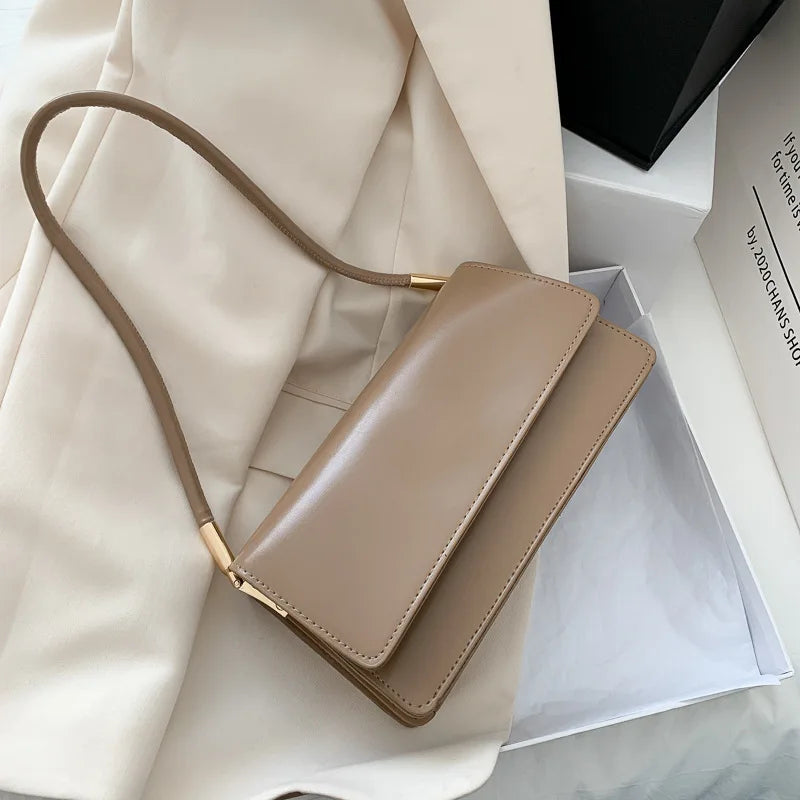 Minimalist Flap Shoulder Bag | Two Designs & Smooth PU Finish | Braviixx