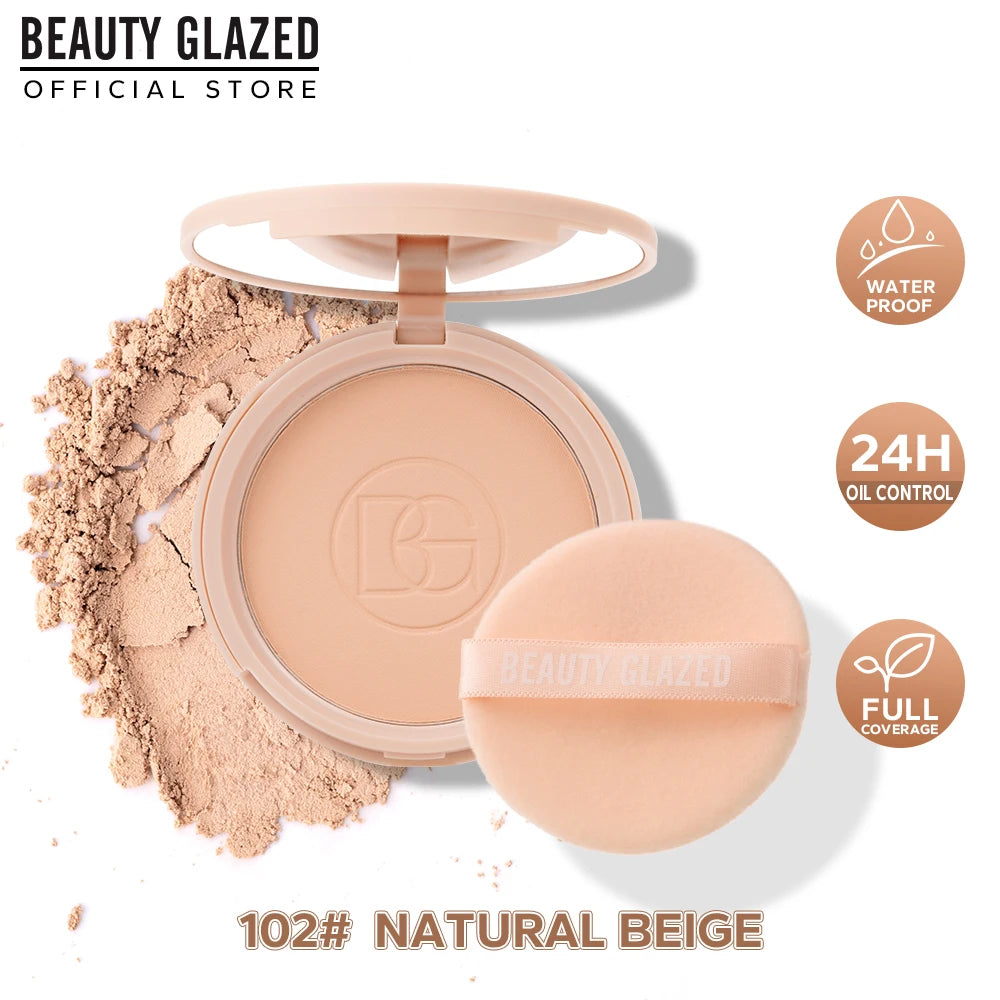 Oil Control Matte Pressed Face Powder | Long Lasting Flawless Setting Powder with Mirror | Braviixx