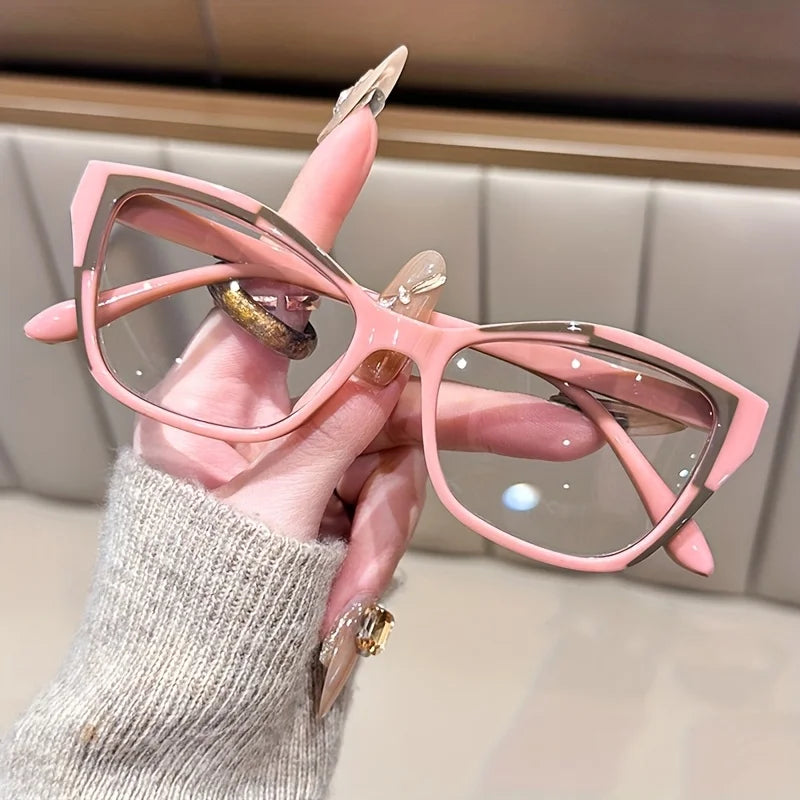 Women's Cat Eye Reading Glasses | Blue Light Blocking · Colour Block · Spring Hinge | +1.00 to +4.00 | Braviixx