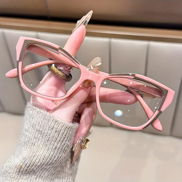 Women's Cat Eye Reading Glasses | Blue Light Blocking · Colour Block · Spring Hinge | +1.00 to +4.00 | Braviixx