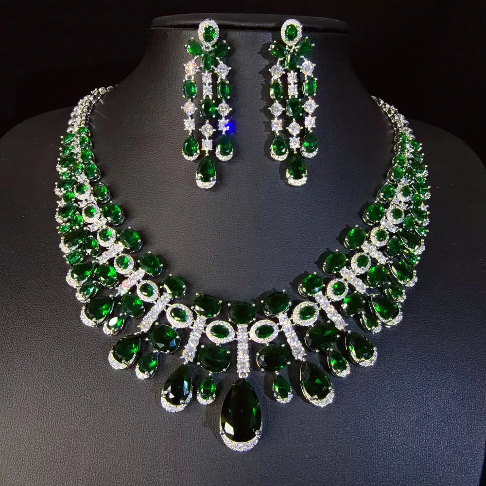 Statement Drop Necklace & Earrings Set | Braviixx