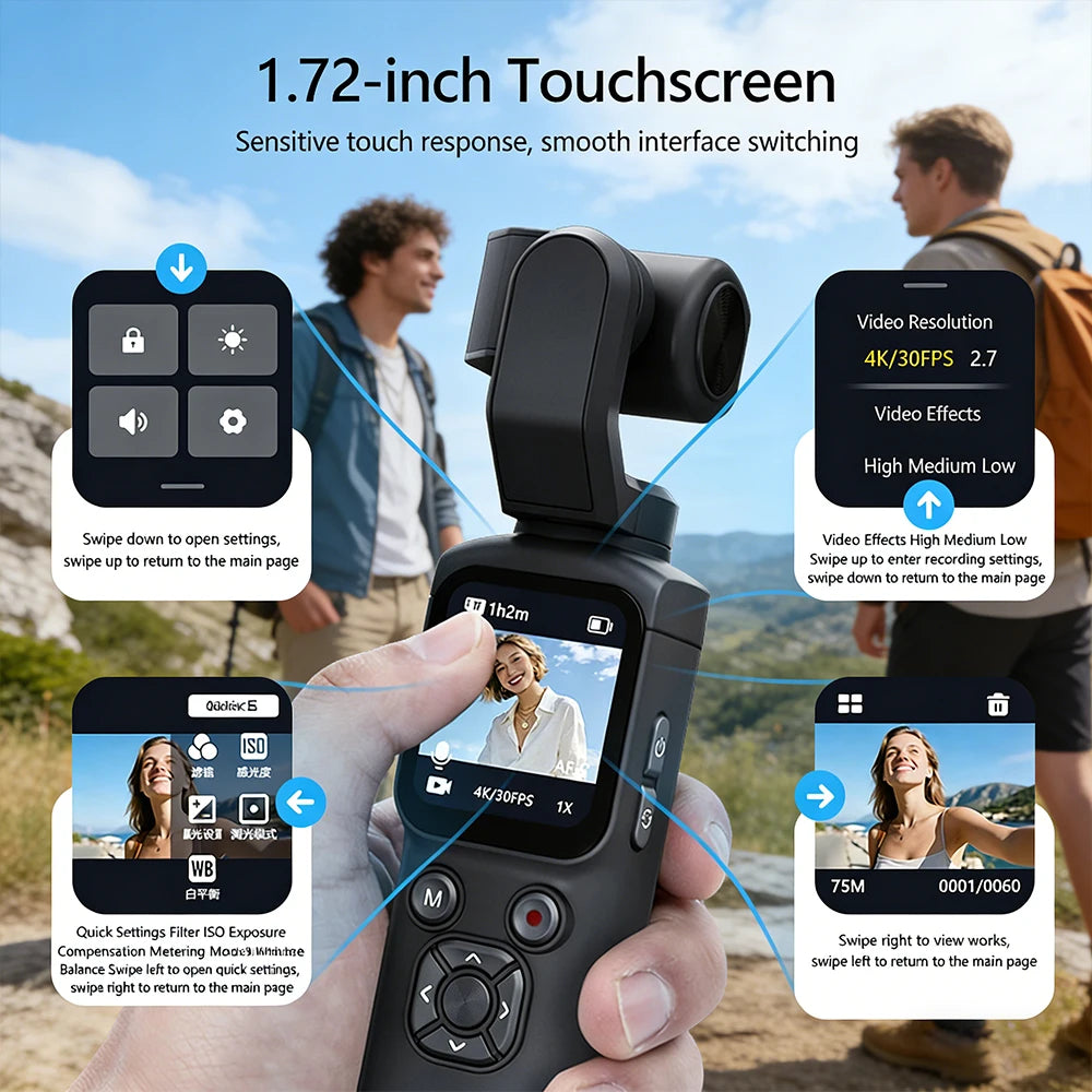 Pocket Vlogging Camera | Autofocus & Face Tracking | Braviixx