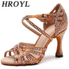 Women's Rhinestone Cross-Strap Dance Heels | Braviixx