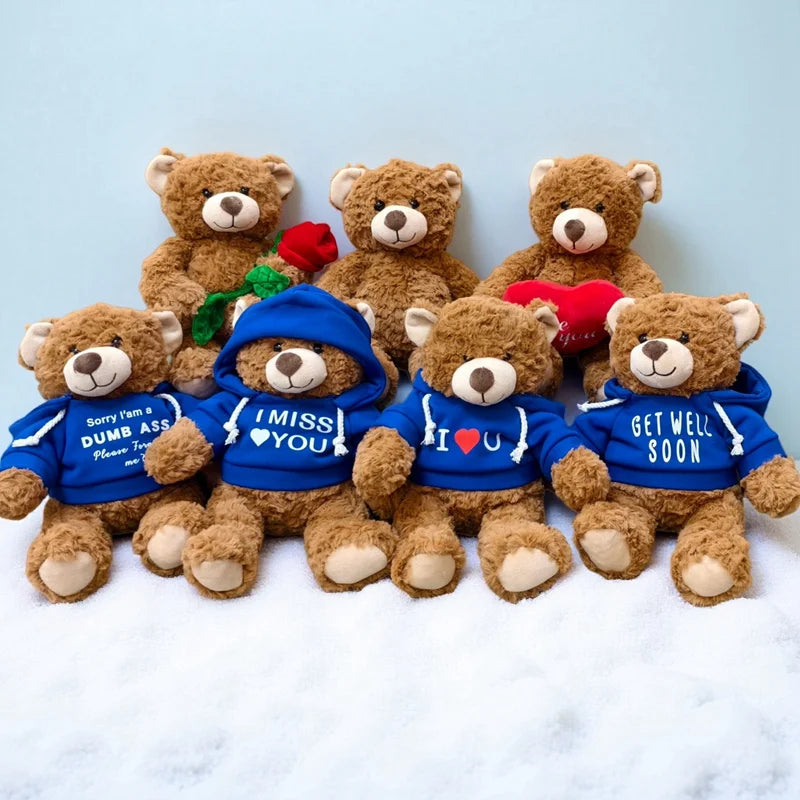 22cm Classic Plush Teddy Bear Pillow | Multiple Styles | Gift | Braviixx