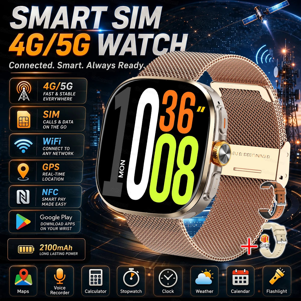 4G SIM Smartwatch | AMOLED & Rotating Camera | Braviixx