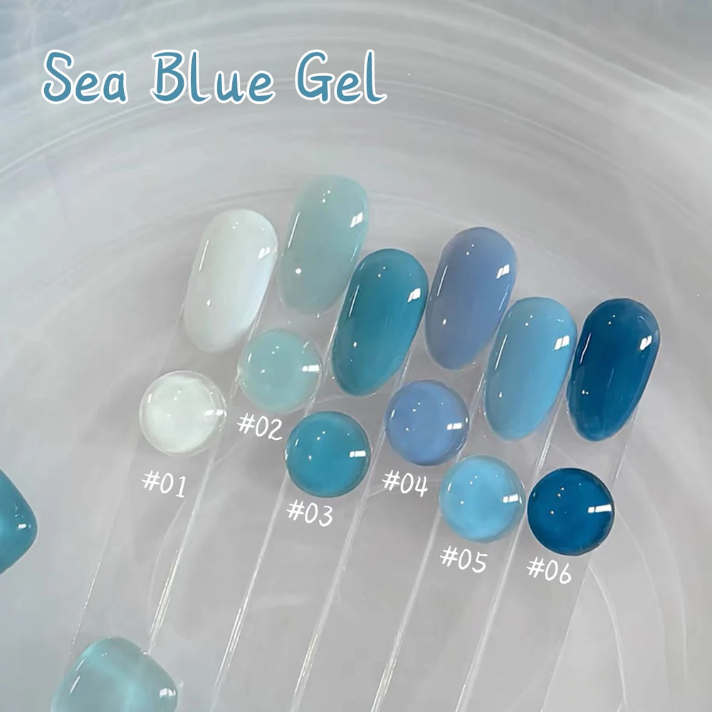 Sea Blue Series UV/LED Gel Nail Polish | 13 Color Sets | Braviixx