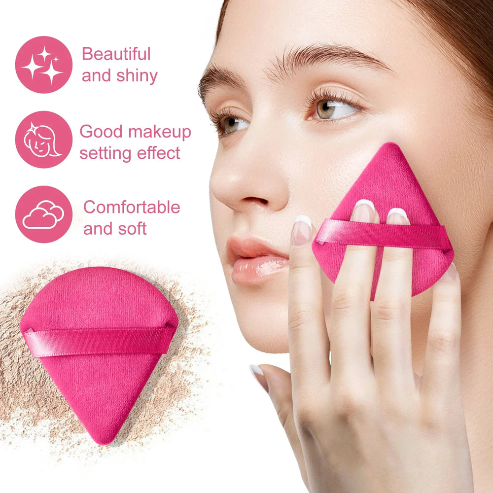 16-Piece Pink Makeup Sponge & Powder Puff Set | Latex-Free · Multi-Shape · Foundation Blender | Storage Jar | Braviixx