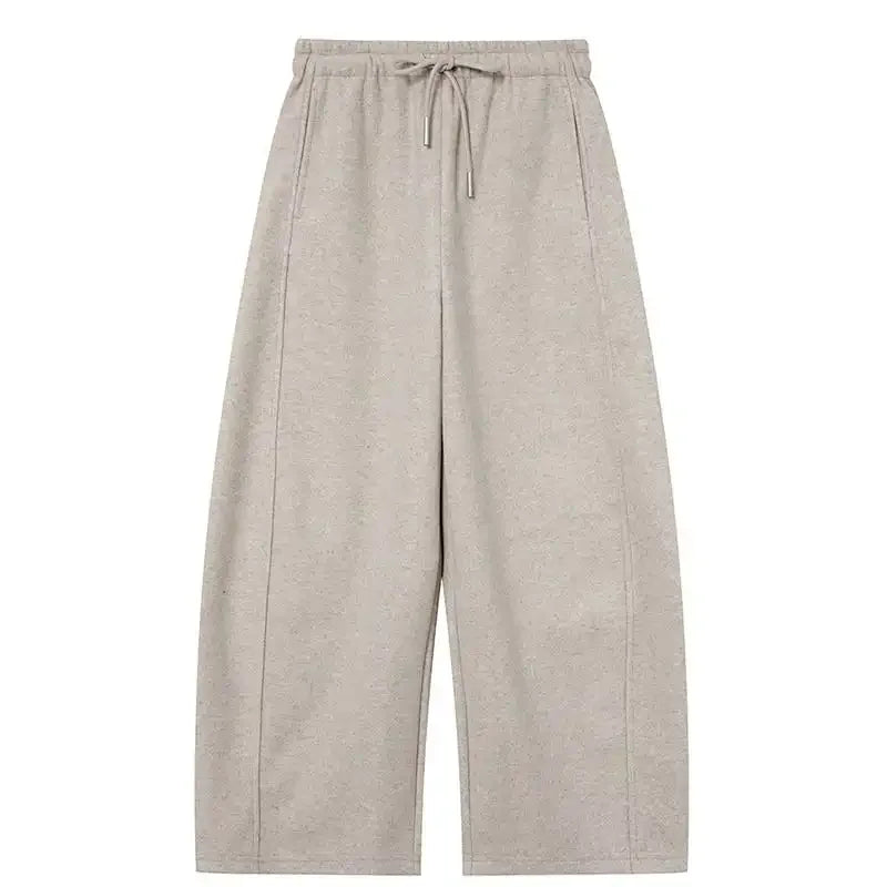 Women's Wide-Leg Culottes with Elastic Waist Drawstring