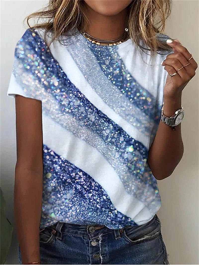 3D Print T-Shirt | Vintage Texture Casual Short Sleeve Tee | Braviixx