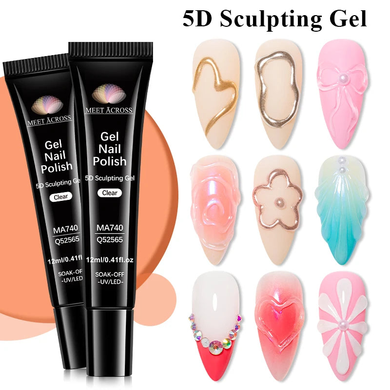 5D 3D Sculpting Nail Art Gel | 1, 2 or 3-Piece Options | Braviixx